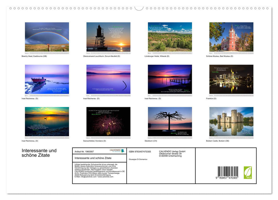 Interessante und schöne Zitate (CALVENDO Premium Wandkalender 2026)