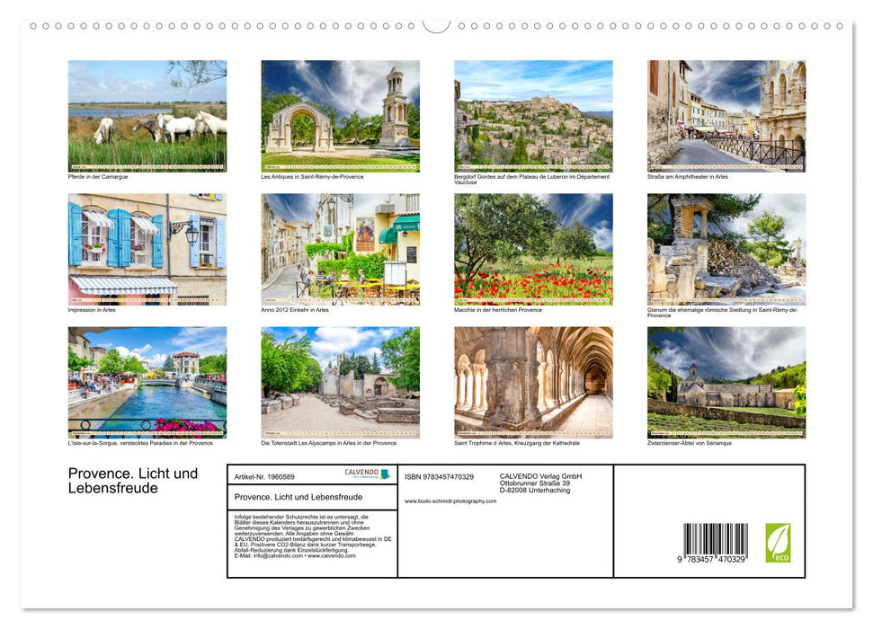 Provence. Licht und Lebensfreude (CALVENDO Premium Wandkalender 2026)