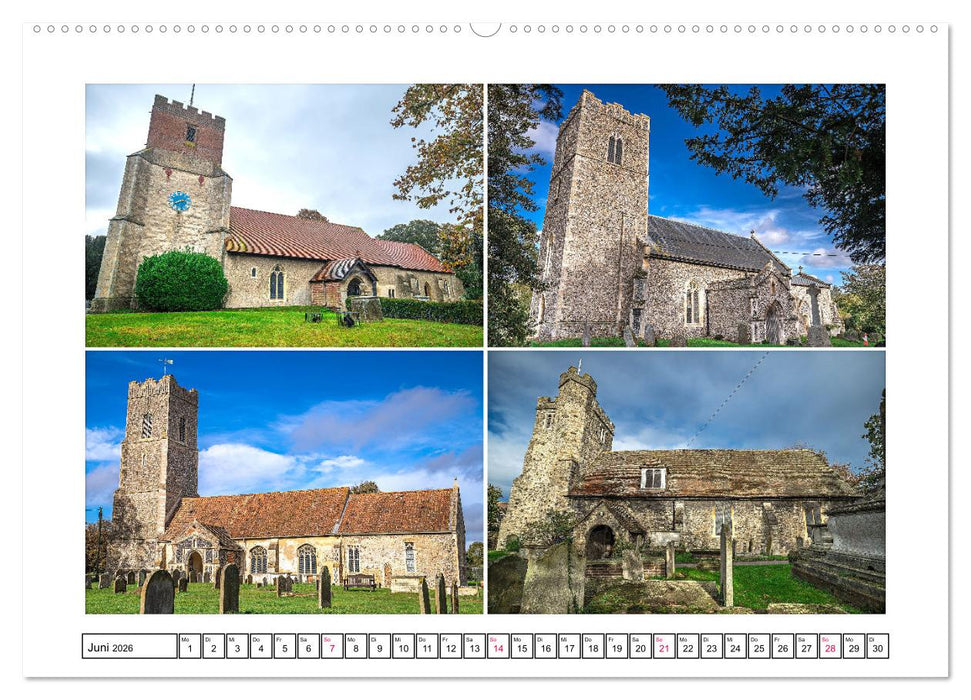 Trutzig und Wehrhaft - Englands Kirchen (CALVENDO Premium Wandkalender 2026)