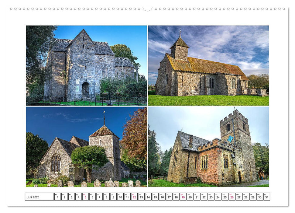 Trutzig und Wehrhaft - Englands Kirchen (CALVENDO Premium Wandkalender 2026)