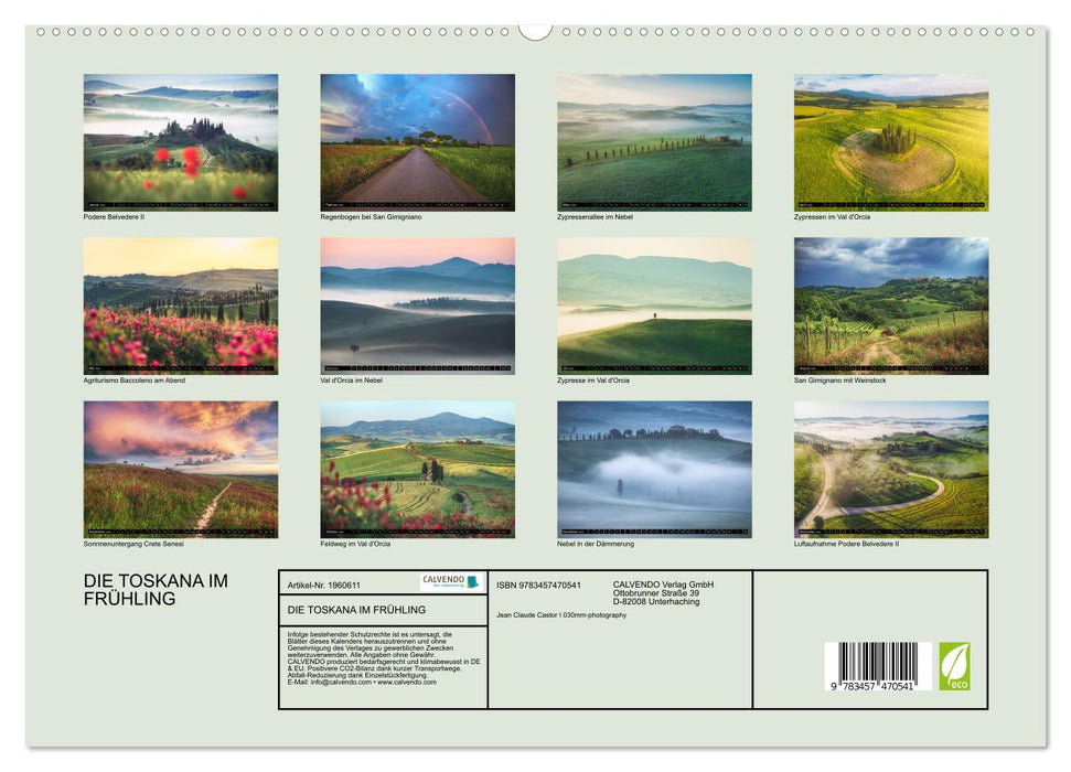 DIE TOSKANA IM FRÜHLING (CALVENDO Premium Wandkalender 2026)