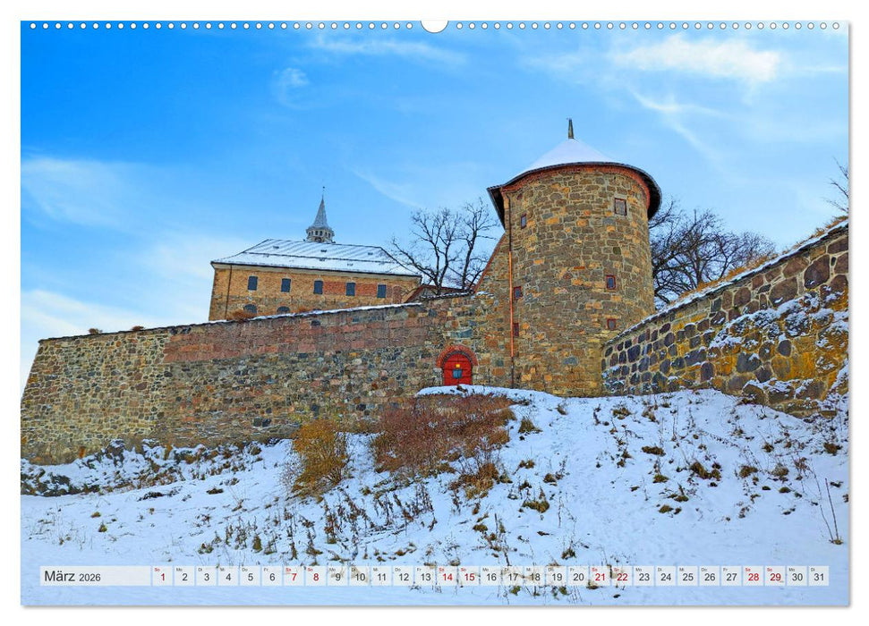 Winterliches Oslo (CALVENDO Premium Wandkalender 2026)