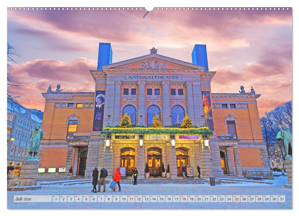 Winterliches Oslo (CALVENDO Premium Wandkalender 2026)