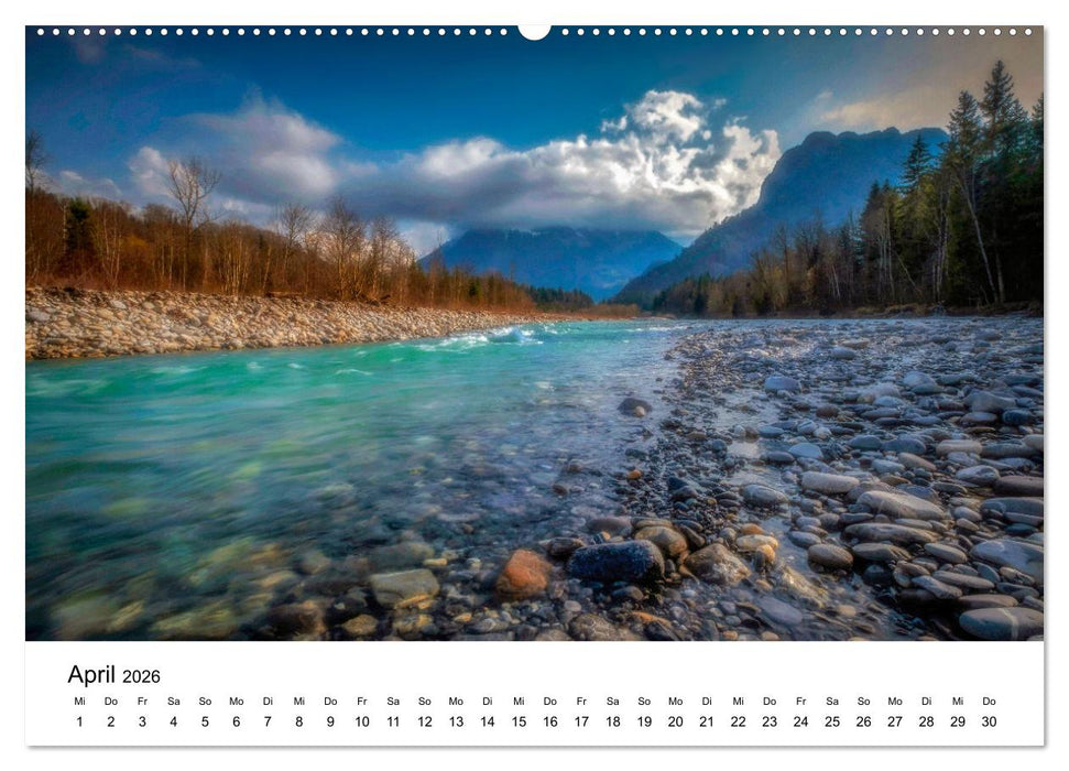 Flusswelt Schweiz (CALVENDO Wandkalender 2026)
