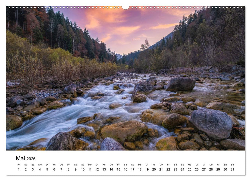 Flusswelt Schweiz (CALVENDO Wandkalender 2026)