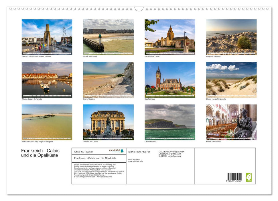 Frankreich - Calais und die Opalküste (CALVENDO Wandkalender 2026)