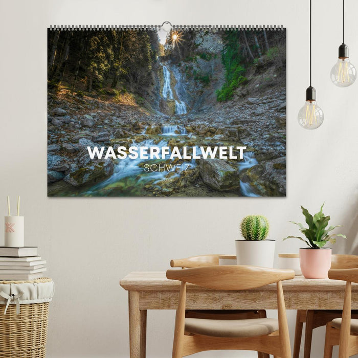 Wasserfallwelt Schweiz (CALVENDO Wandkalender 2026)