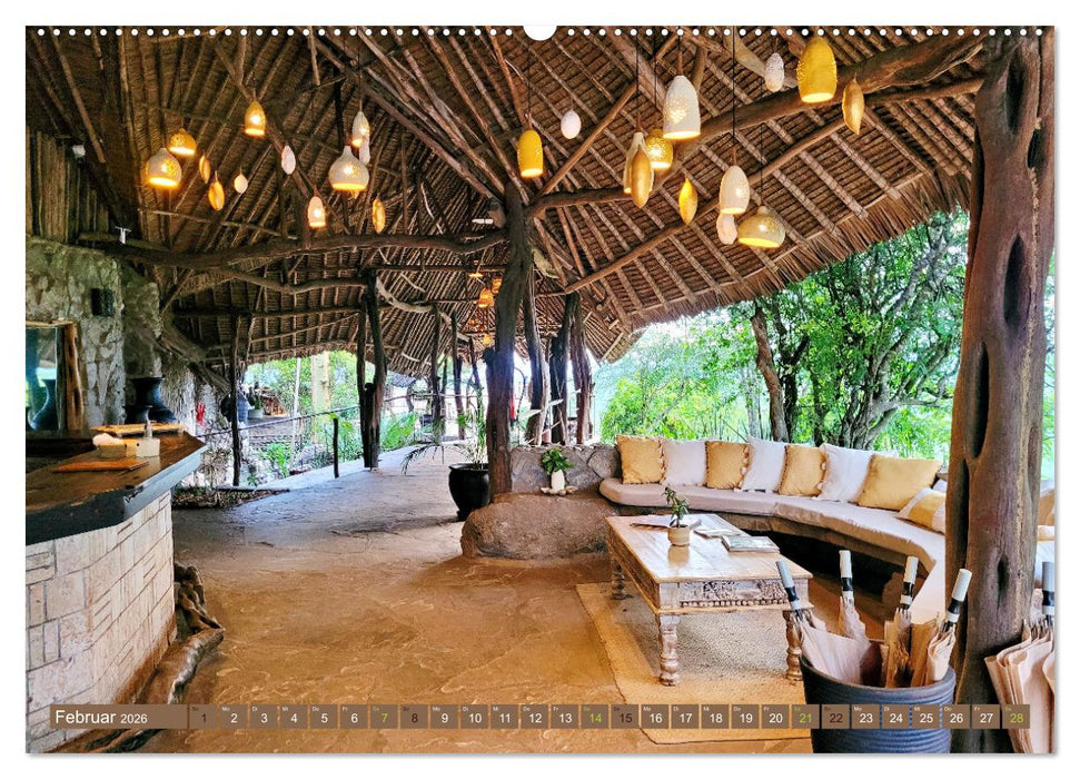 Im Einklang mit der Natur - Soroi Lions Bluff Lodge Kenia (CALVENDO Premium Wandkalender 2026)