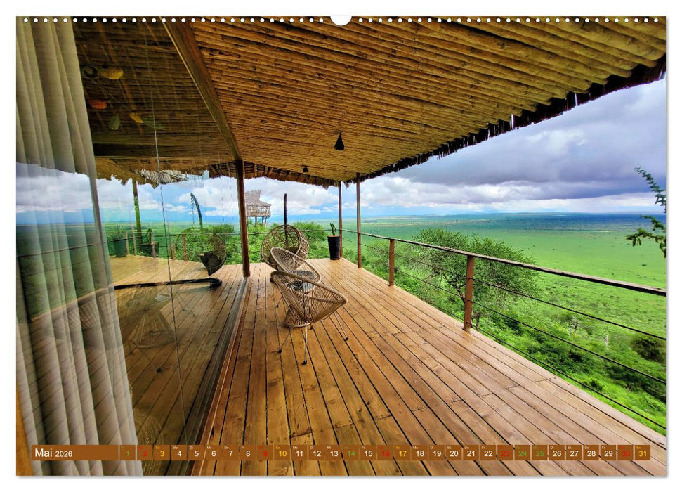 Im Einklang mit der Natur - Soroi Lions Bluff Lodge Kenia (CALVENDO Premium Wandkalender 2026)