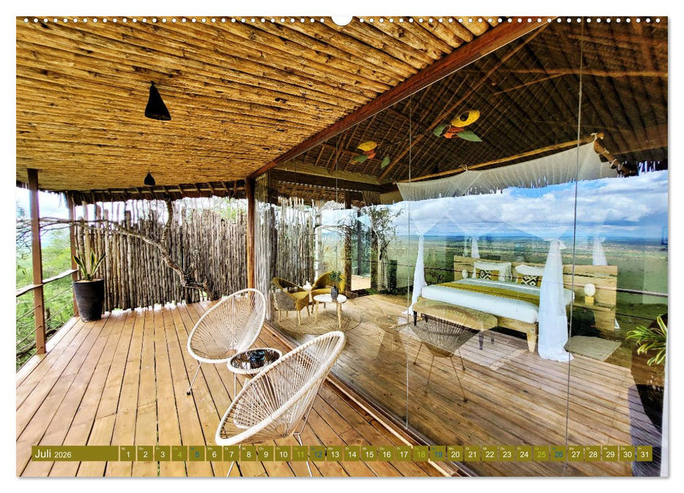 Im Einklang mit der Natur - Soroi Lions Bluff Lodge Kenia (CALVENDO Premium Wandkalender 2026)