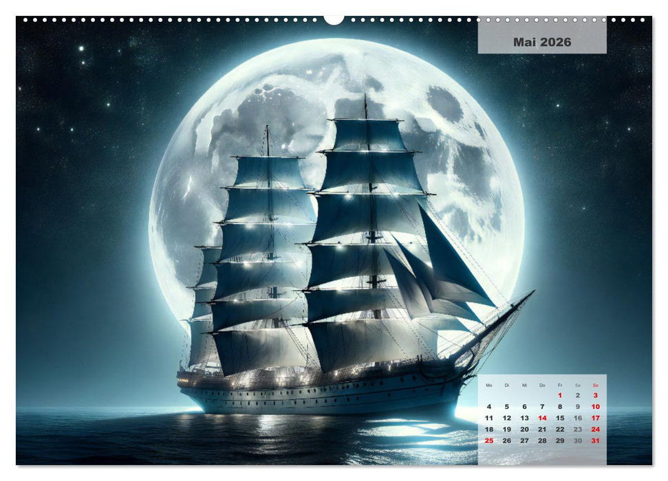 Die Befreiung der Flaschenschiffe - Historische Segelschiffe (CALVENDO Premium Wandkalender 2026)