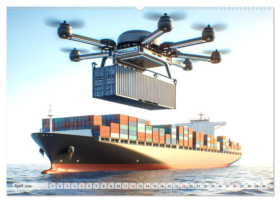 Die Zukunft im Hamburger Hafen: Visionen und Möglichkeiten von Morgen. (CALVENDO Premium Wandkalender 2026)