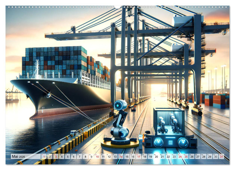 Die Zukunft im Hamburger Hafen: Visionen und Möglichkeiten von Morgen. (CALVENDO Premium Wandkalender 2026)