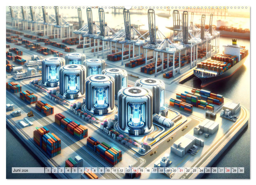 Die Zukunft im Hamburger Hafen: Visionen und Möglichkeiten von Morgen. (CALVENDO Premium Wandkalender 2026)