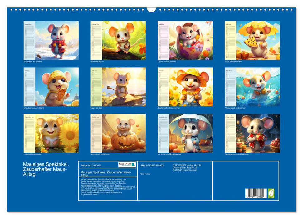 Mausiges Spektakel. Zauberhafter Maus-Alltag (CALVENDO Wandkalender 2026)