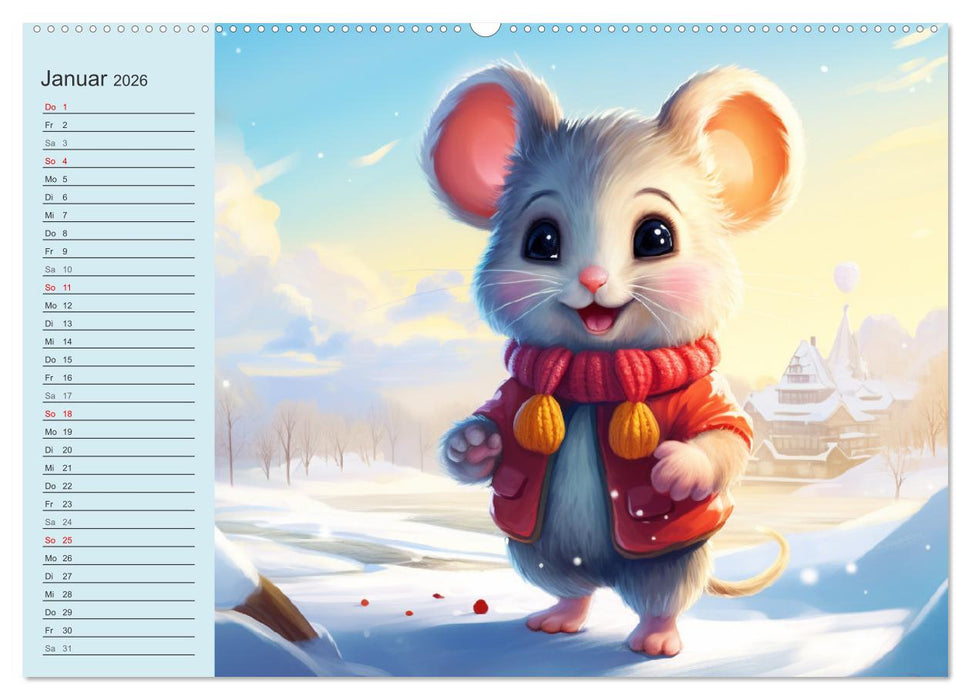 Mausiges Spektakel. Zauberhafter Maus-Alltag (CALVENDO Wandkalender 2026)