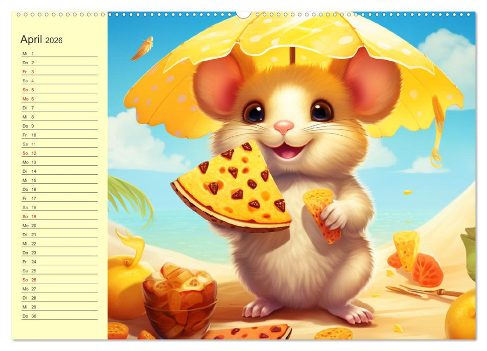 Mausiges Spektakel. Zauberhafter Maus-Alltag (CALVENDO Wandkalender 2026)