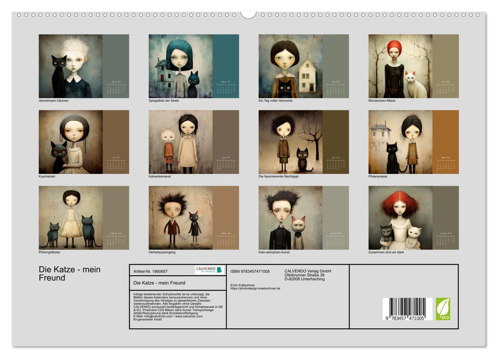 Die Katze - mein Freund (CALVENDO Premium Wandkalender 2026)