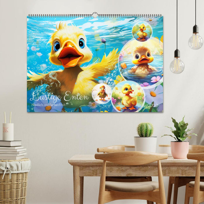 Lustige Enten. Niedlich und farbenfroh (CALVENDO Wandkalender 2026)