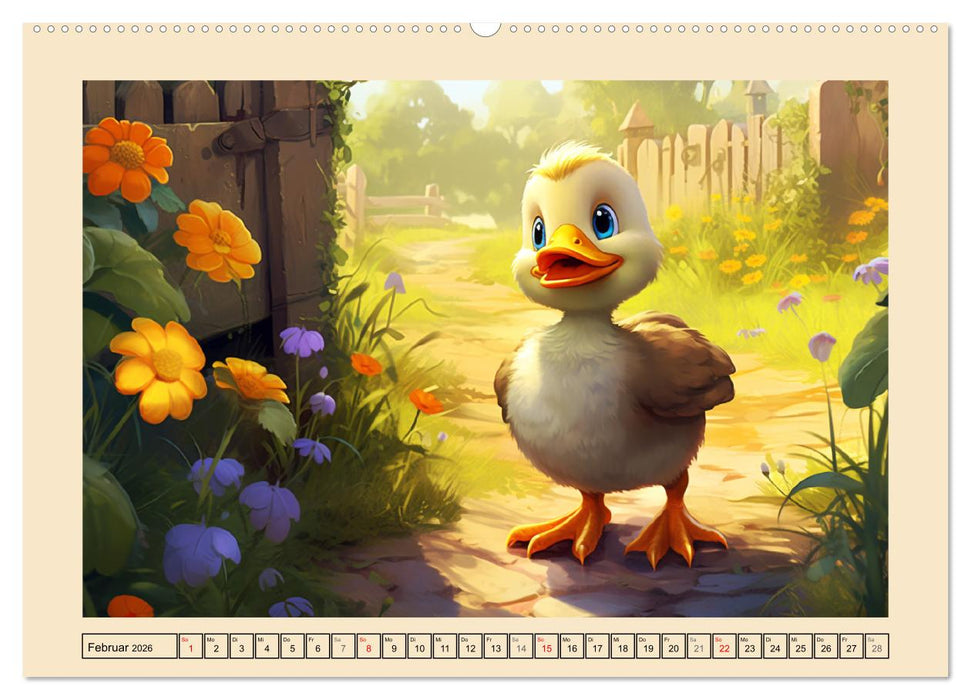 Lustige Enten. Niedlich und farbenfroh (CALVENDO Wandkalender 2026)