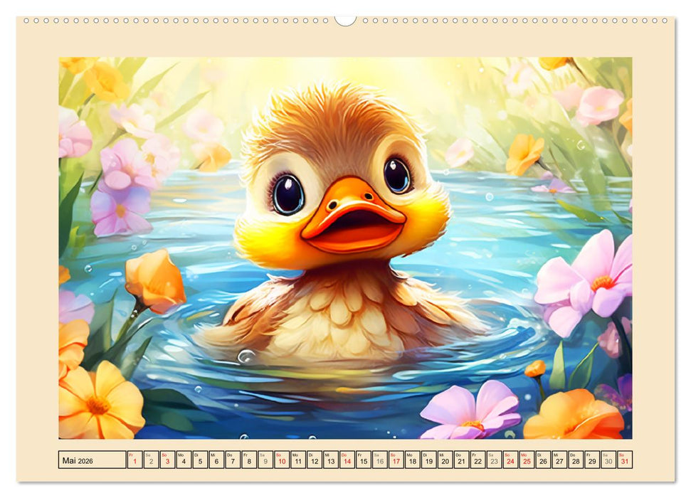 Lustige Enten. Niedlich und farbenfroh (CALVENDO Wandkalender 2026)