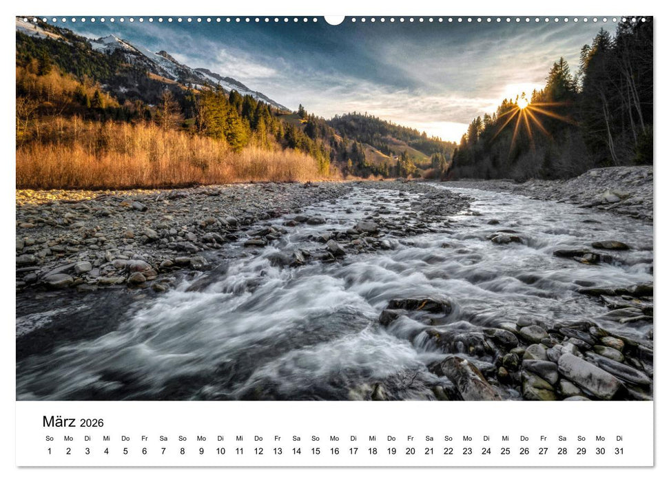 Flusswelt Schweiz (CALVENDO Premium Wandkalender 2026)