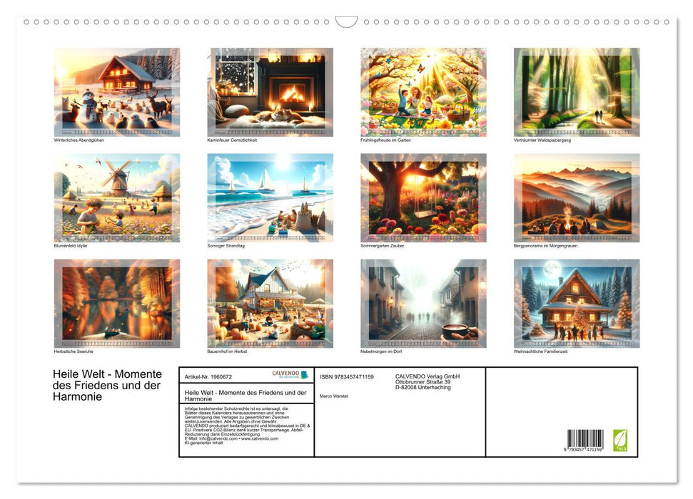 Heile Welt - Momente des Friedens und der Harmonie (CALVENDO Wandkalender 2026)