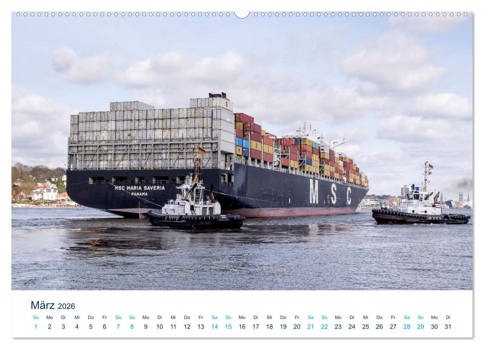 Schiffe gucken im Hamburger Hafen (CALVENDO Wandkalender 2026)