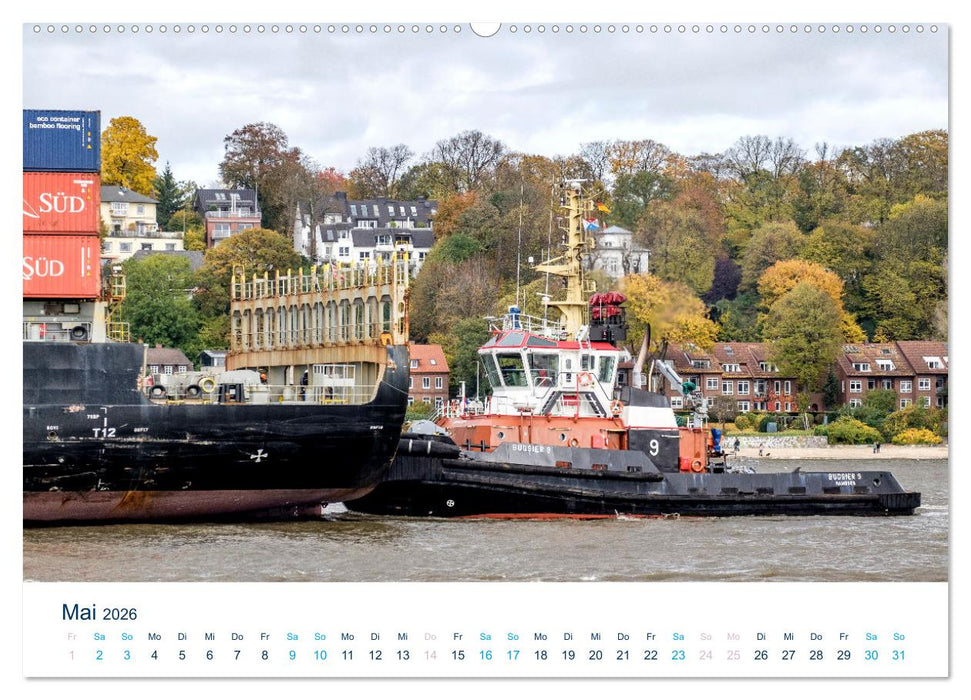 Schiffe gucken im Hamburger Hafen (CALVENDO Wandkalender 2026)