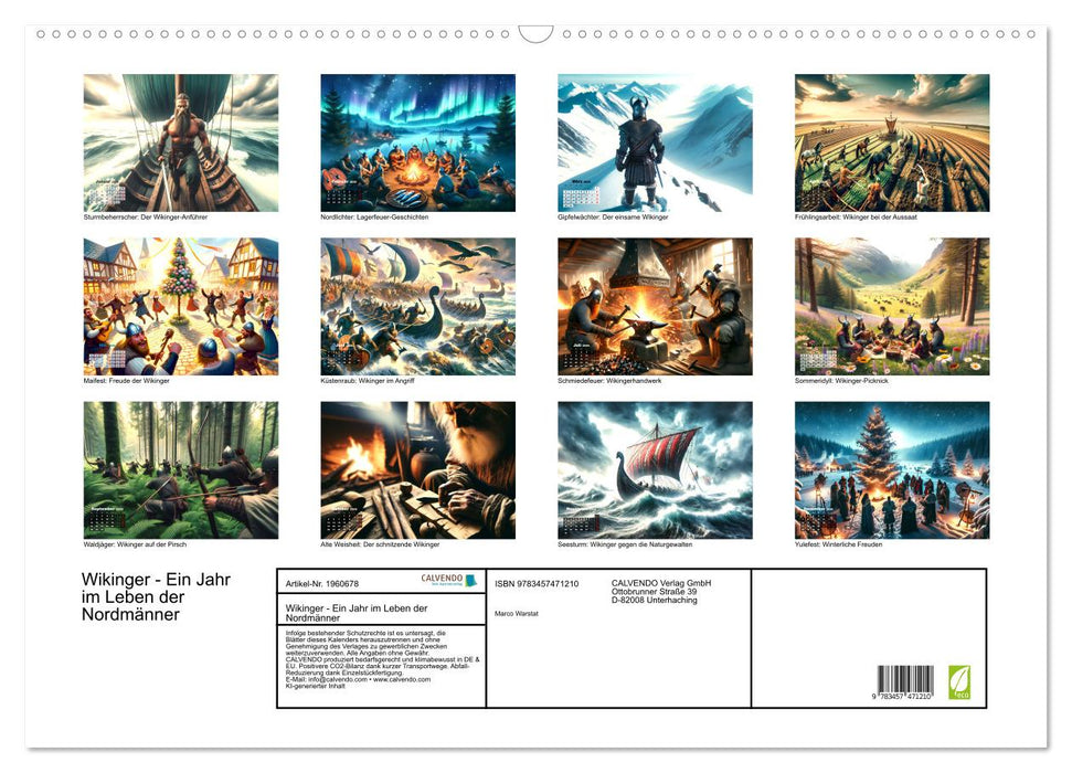 Wikinger - Ein Jahr im Leben der Nordmänner (CALVENDO Wandkalender 2026)