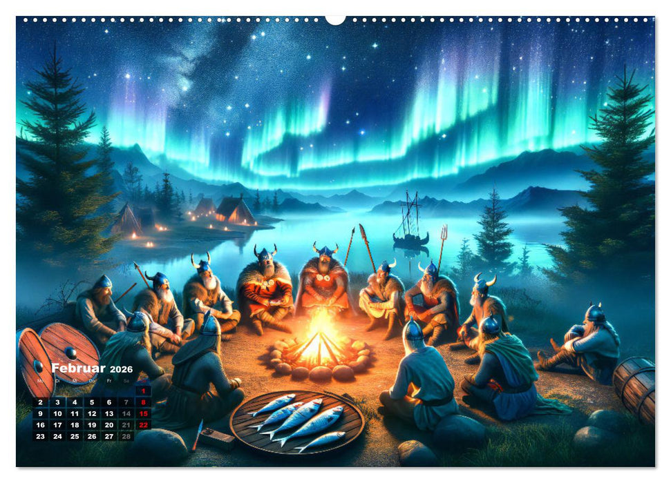 Wikinger - Ein Jahr im Leben der Nordmänner (CALVENDO Wandkalender 2026)