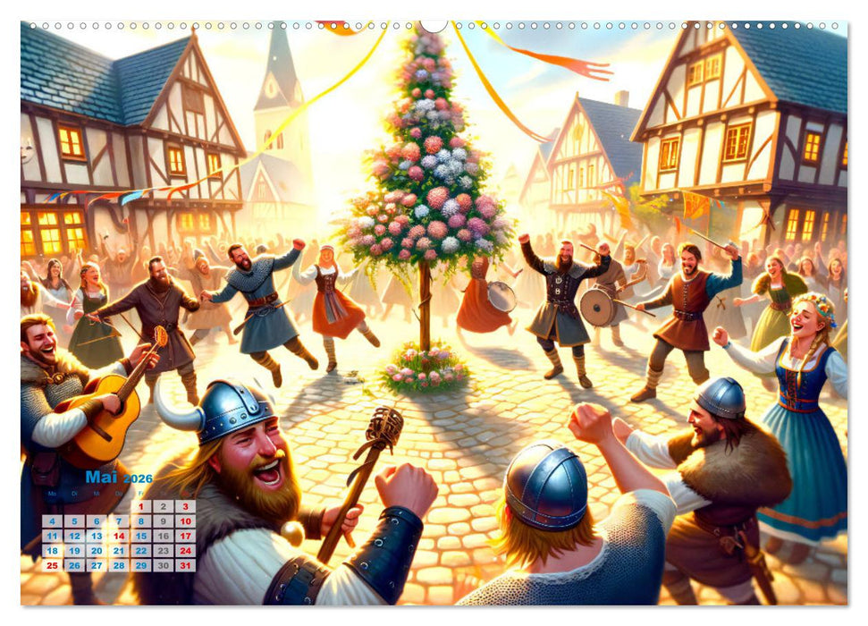 Wikinger - Ein Jahr im Leben der Nordmänner (CALVENDO Wandkalender 2026)