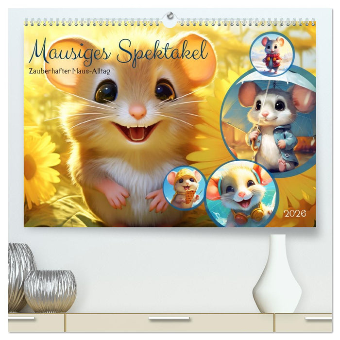 Mausiges Spektakel. Zauberhafter Maus-Alltag (CALVENDO Premium Wandkalender 2026)