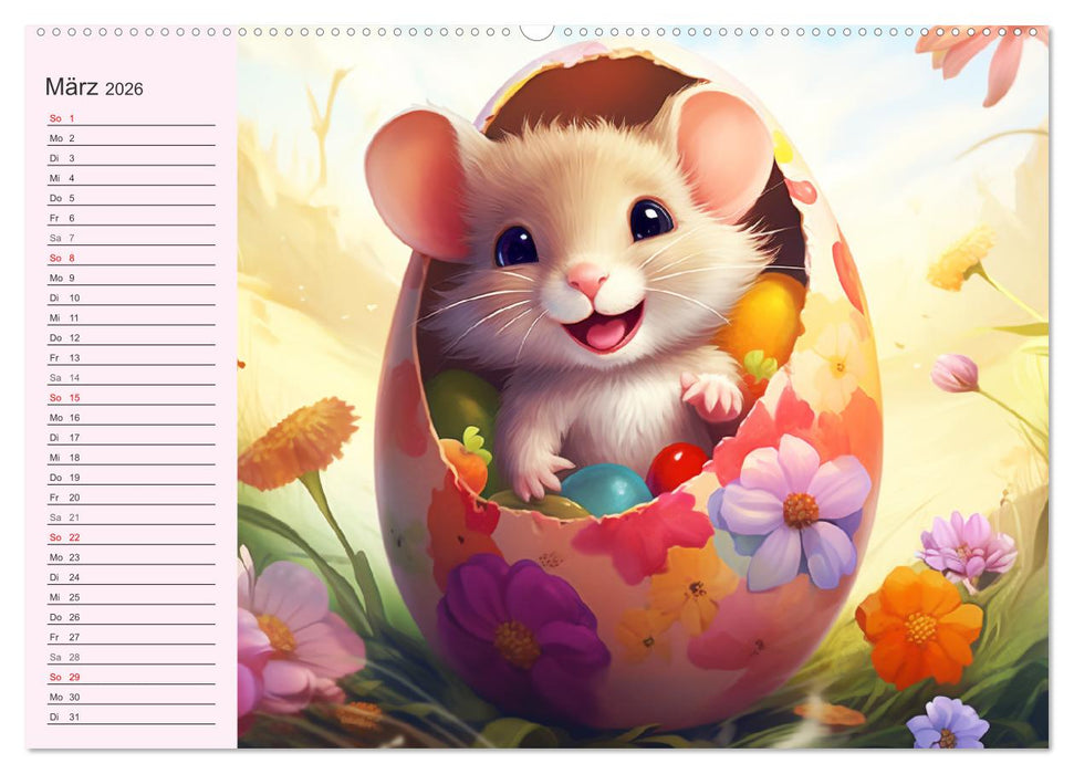 Mausiges Spektakel. Zauberhafter Maus-Alltag (CALVENDO Premium Wandkalender 2026)