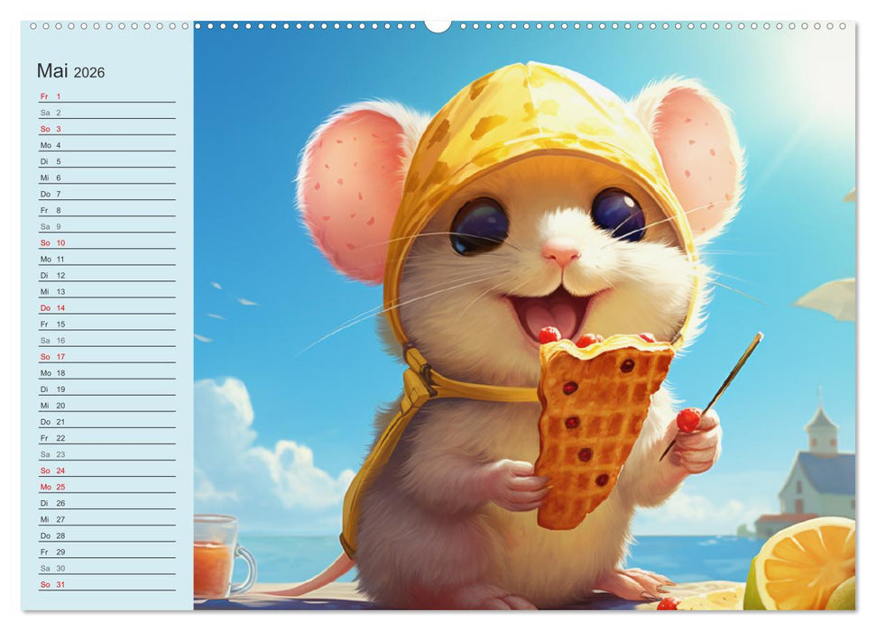 Mausiges Spektakel. Zauberhafter Maus-Alltag (CALVENDO Premium Wandkalender 2026)