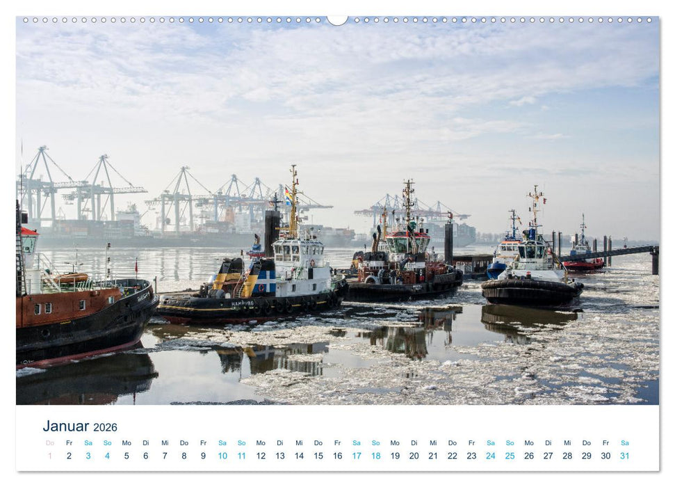 Schiffe gucken im Hamburger Hafen (CALVENDO Premium Wandkalender 2026)