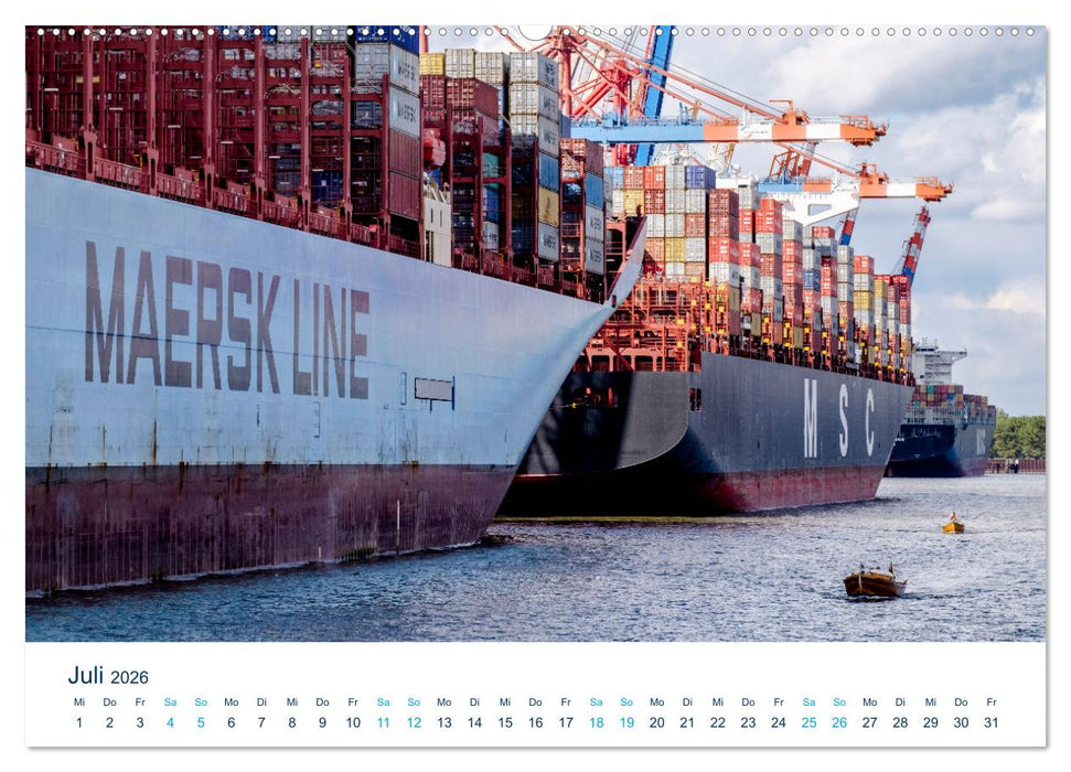 Schiffe gucken im Hamburger Hafen (CALVENDO Premium Wandkalender 2026)