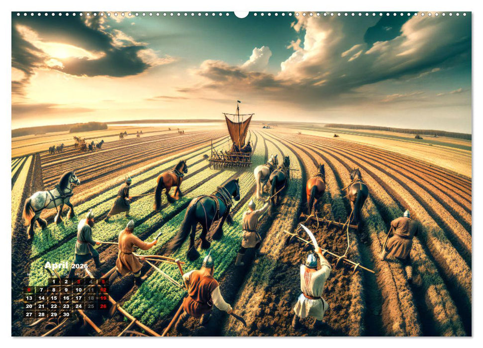 Wikinger - Ein Jahr im Leben der Nordmänner (CALVENDO Premium Wandkalender 2026)