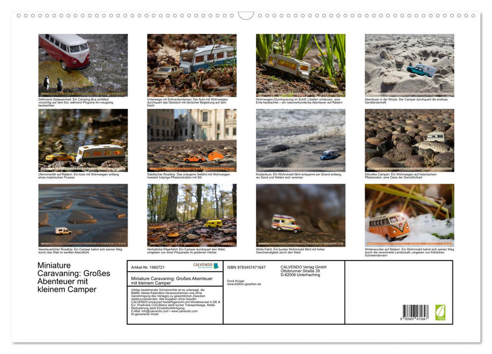 Miniature Caravaning: Großes Abenteuer mit kleinem Camper (CALVENDO Wandkalender 2026)
