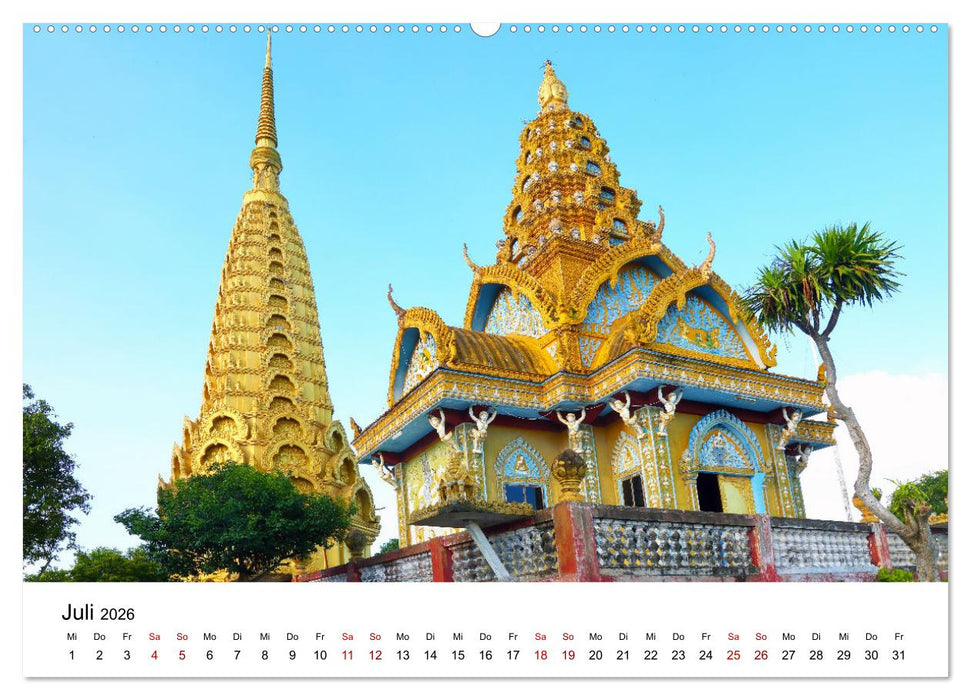Blickpunkte in Kambodscha (CALVENDO Premium Wandkalender 2026)