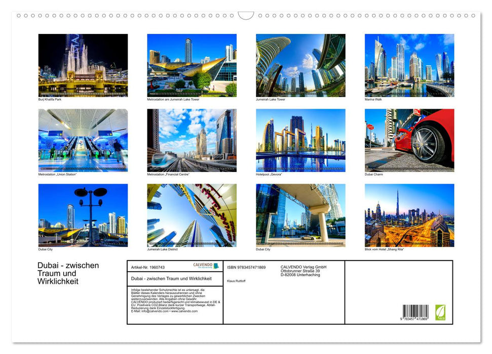 Dubai - zwischen Traum und Wirklichkeit (CALVENDO Wandkalender 2026)