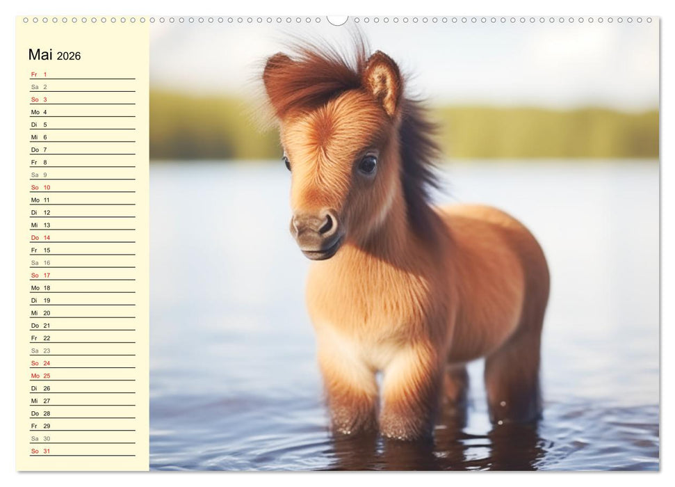Kleine Pferde. Mini-Ponys zum verlieben (CALVENDO Wandkalender 2026)