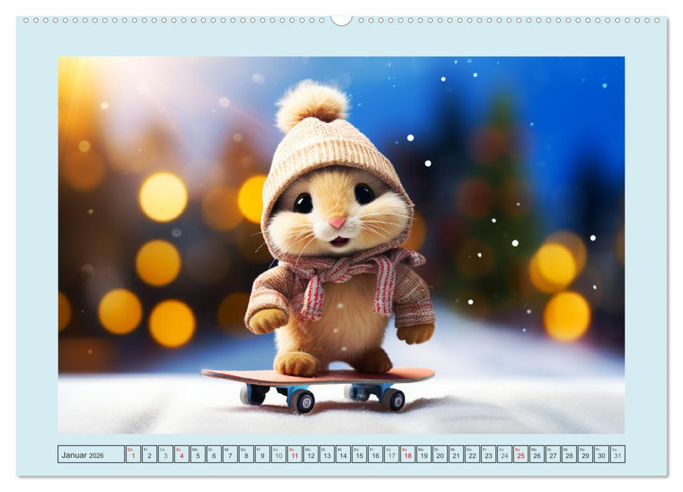 Liebliche Kaninchen. Flauschige Hopsis haben Spaß (CALVENDO Premium Wandkalender 2026)