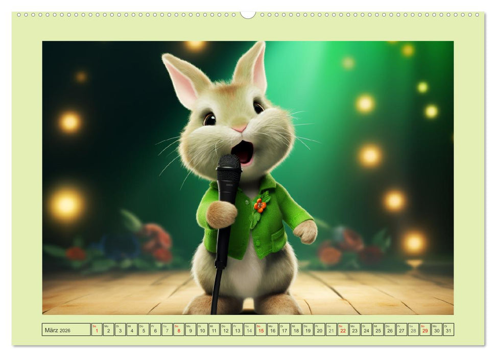 Liebliche Kaninchen. Flauschige Hopsis haben Spaß (CALVENDO Premium Wandkalender 2026)