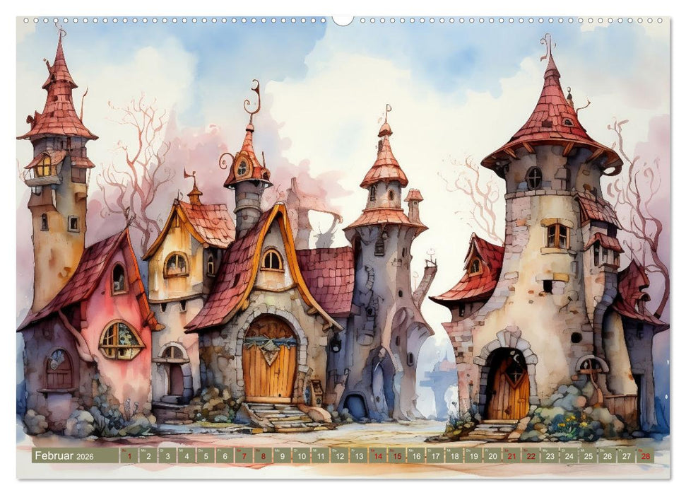 Kuriose Häuser (CALVENDO Premium Wandkalender 2026)