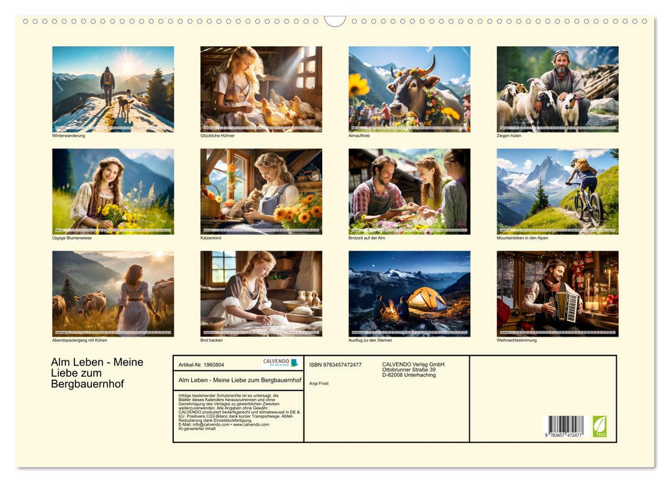 Alm Leben - Meine Liebe zum Bergbauernhof (CALVENDO Wandkalender 2026)