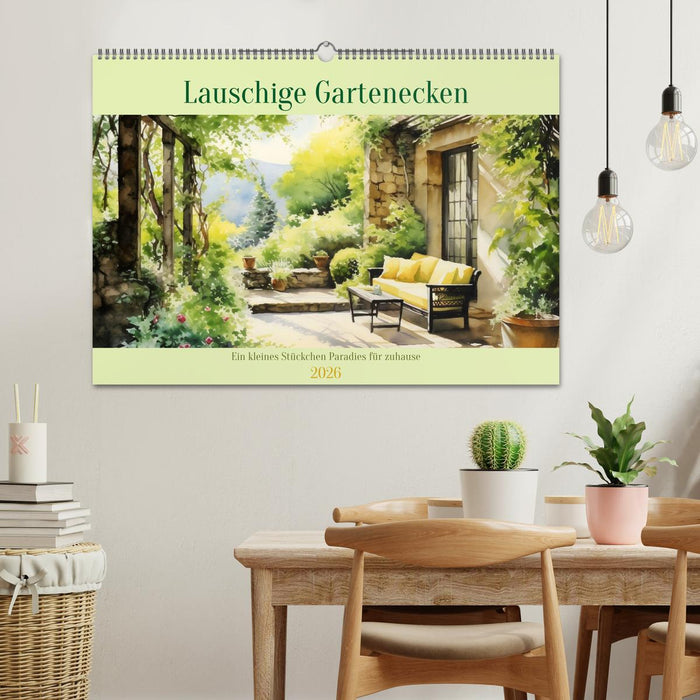 Lauschige Gartenecken (CALVENDO Wandkalender 2026)