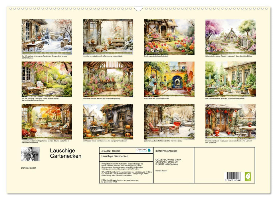 Lauschige Gartenecken (CALVENDO Wandkalender 2026)
