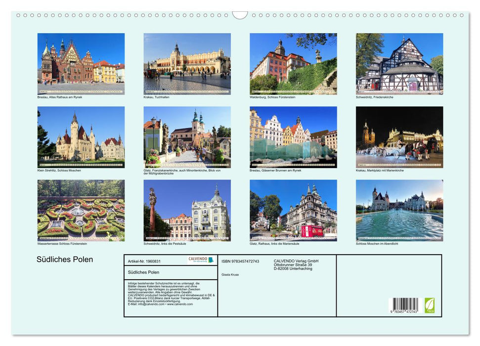 Südliches Polen (CALVENDO Wandkalender 2026)