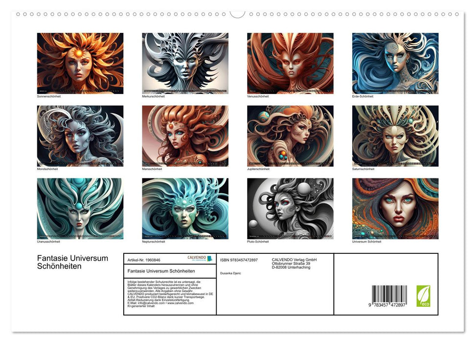 Fantasie Universum Schönheiten (CALVENDO Premium Wandkalender 2026)